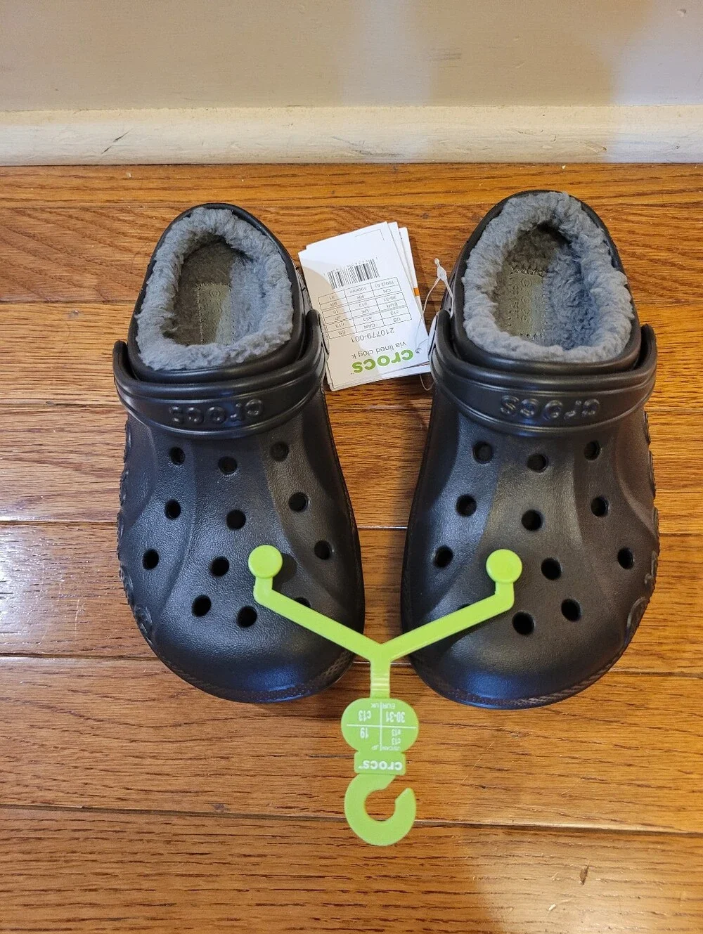 CROCS Kids Black with Gray Lining